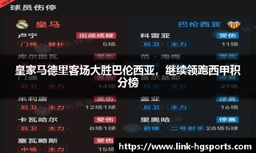 皇家马德里客场大胜巴伦西亚,继续领跑西甲积分榜